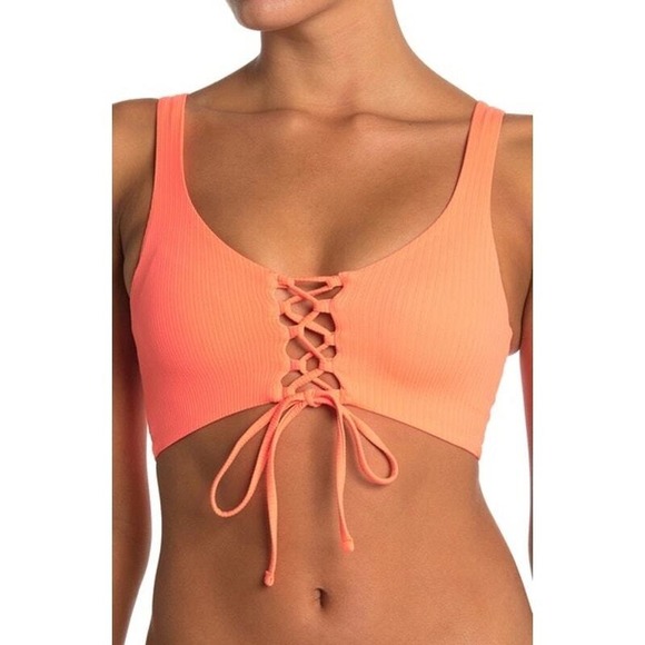 Maaji Other - MAAJI Danzel Bikini Top Womens Small Orange Floral Tangerine Print Reversible